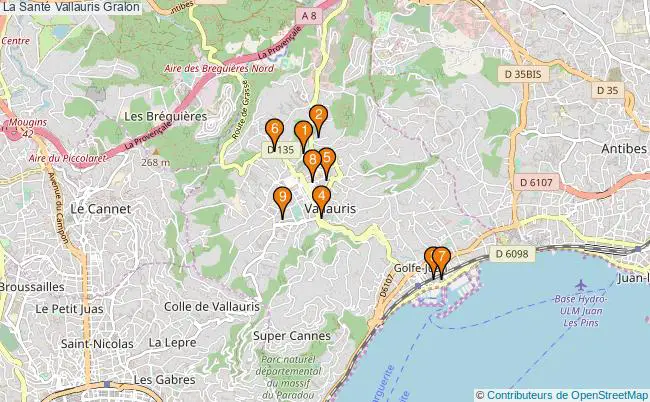 plan La Santé Vallauris Associations La Santé Vallauris : 12 associations