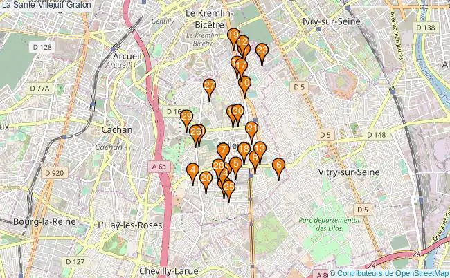 plan La Santé Villejuif Associations La Santé Villejuif : 44 associations