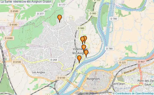 plan La Santé Villeneuve-lès-Avignon Associations La Santé Villeneuve-lès-Avignon : 8 associations