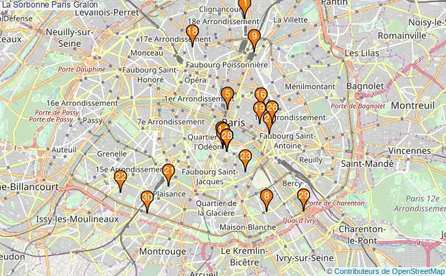 plan La Sorbonne Paris Associations La Sorbonne Paris : 62 associations