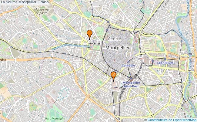 plan La Source Montpellier Associations La Source Montpellier : 3 associations