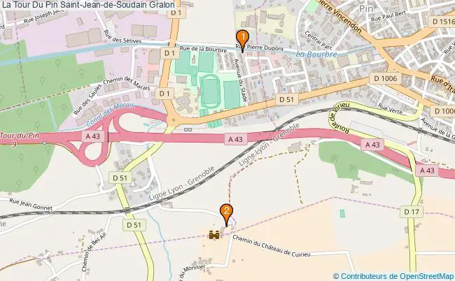 plan La Tour Du Pin Saint-Jean-de-Soudain Associations La Tour Du Pin Saint-Jean-de-Soudain : 2 associations