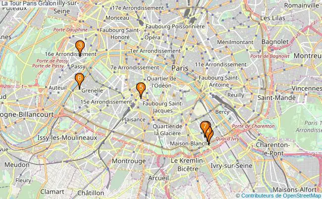 plan La Tour Paris Associations La Tour Paris : 9 associations