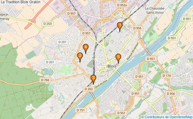 plan La Tradition Blois Associations La Tradition Blois : 6 associations