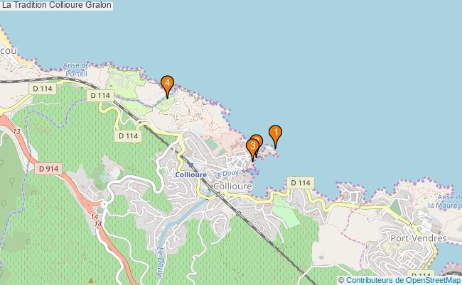 plan La Tradition Collioure Associations La Tradition Collioure : 4 associations