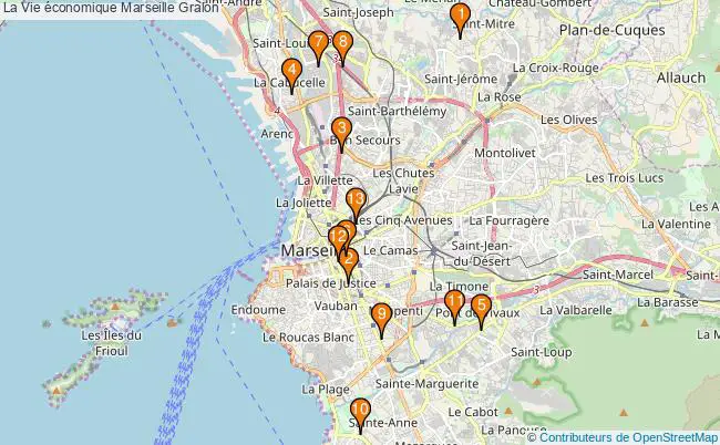 plan La Vie économique Marseille Associations La Vie économique Marseille : 14 associations