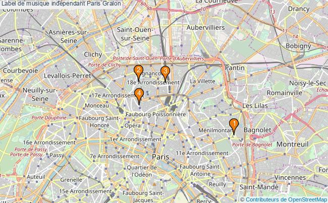 plan Label de musique indépendant Paris Associations label de musique indépendant Paris : 4 associations