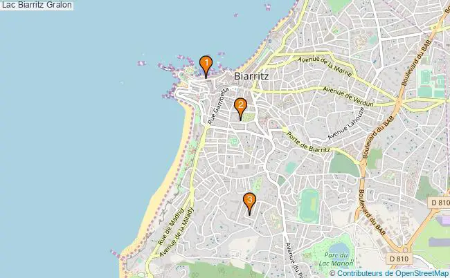 plan Lac Biarritz Associations Lac Biarritz : 3 associations