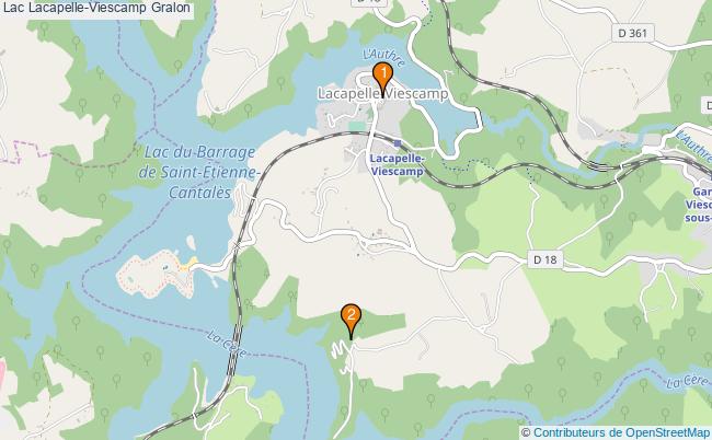 plan Lac Lacapelle-Viescamp Associations Lac Lacapelle-Viescamp : 2 associations