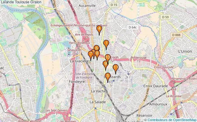 plan Lalande Toulouse Associations Lalande Toulouse : 11 associations