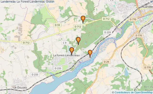 plan Landerneau La Forest-Landerneau Associations landerneau La Forest-Landerneau : 6 associations