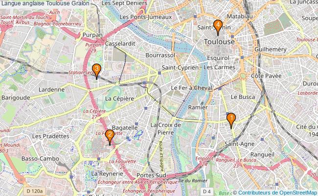 plan Langue anglaise Toulouse Associations langue anglaise Toulouse : 4 associations
