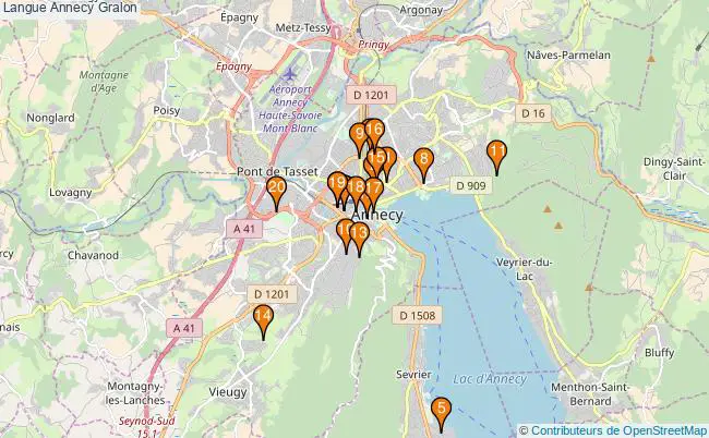plan Langue Annecy Associations langue Annecy : 24 associations