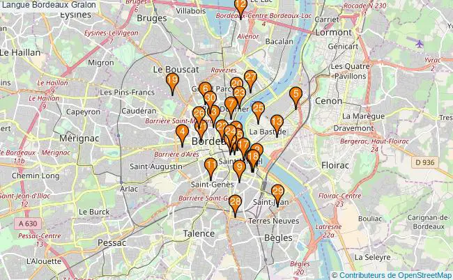 plan Langue Bordeaux Associations langue Bordeaux : 99 associations