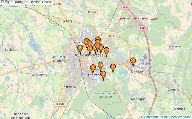 plan Langue Bourg-en-Bresse Associations langue Bourg-en-Bresse : 14 associations