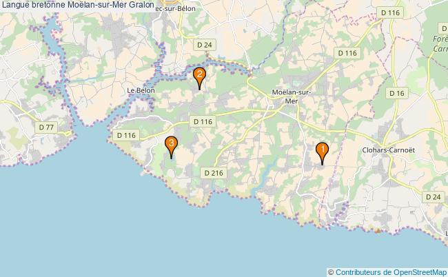 plan Langue bretonne Moëlan-sur-Mer Associations langue bretonne Moëlan-sur-Mer : 3 associations