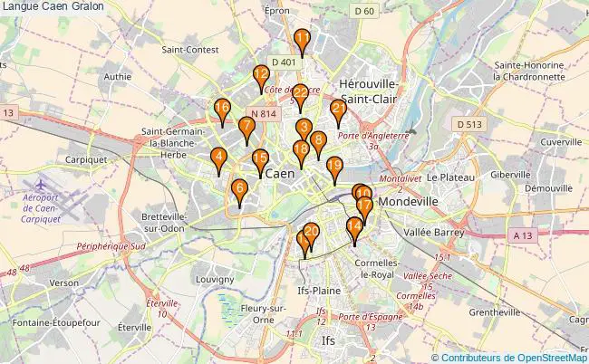 plan Langue Caen Associations langue Caen : 28 associations