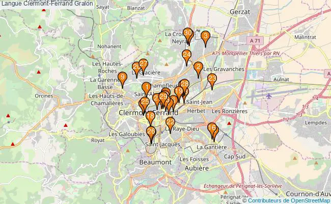 plan Langue Clermont-Ferrand Associations langue Clermont-Ferrand : 36 associations