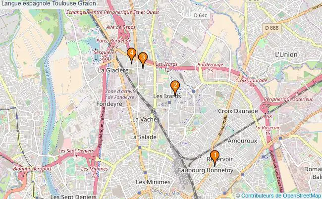 plan Langue espagnole Toulouse Associations langue espagnole Toulouse : 4 associations
