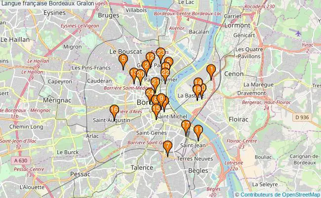 plan Langue française Bordeaux Associations langue française Bordeaux : 28 associations