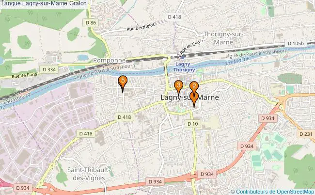 plan Langue Lagny-sur-Marne Associations langue Lagny-sur-Marne : 5 associations