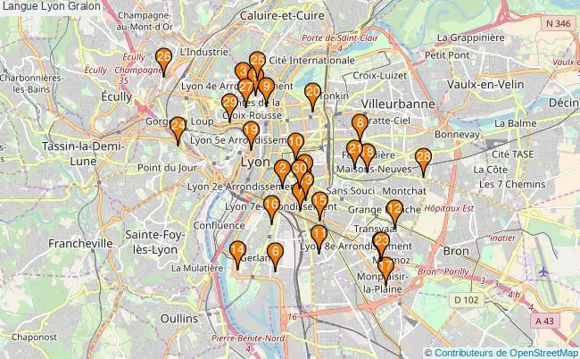 plan Langue Lyon Associations langue Lyon : 192 associations