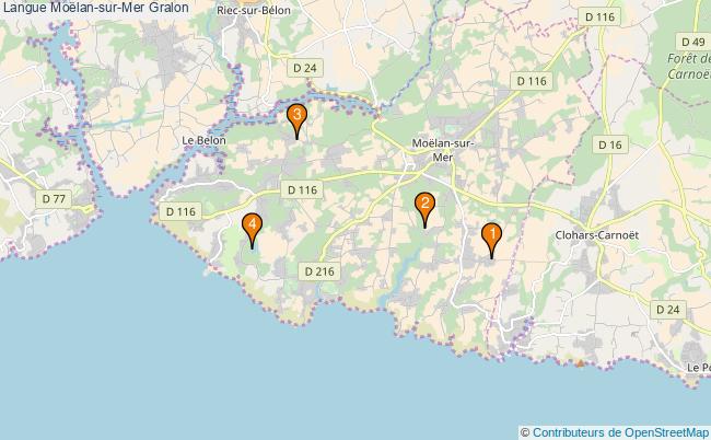 plan Langue Moëlan-sur-Mer Associations langue Moëlan-sur-Mer : 4 associations