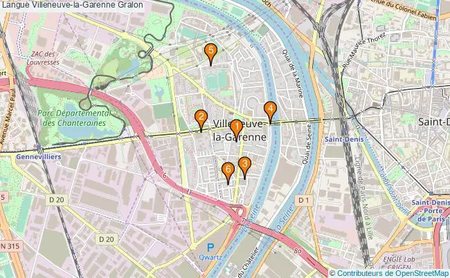 plan Langue Villeneuve-la-Garenne Associations langue Villeneuve-la-Garenne : 5 associations