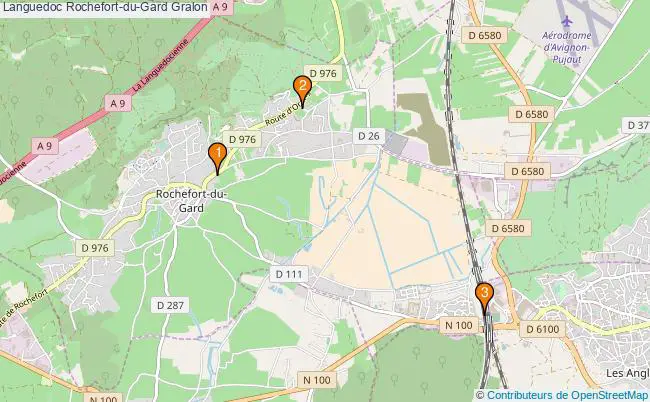 plan Languedoc Rochefort-du-Gard Associations Languedoc Rochefort-du-Gard : 3 associations