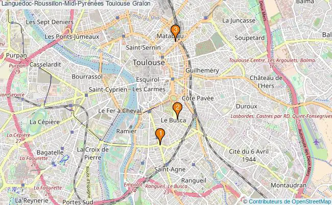 plan Languedoc-Roussillon-Midi-Pyrénées Toulouse Associations Languedoc-Roussillon-Midi-Pyrénées Toulouse : 3 associations