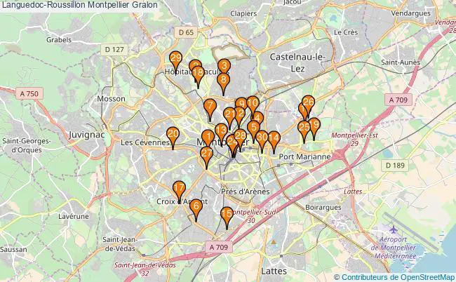 plan Languedoc-Roussillon Montpellier Associations Languedoc-Roussillon Montpellier : 99 associations