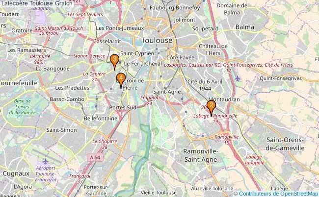 plan Latécoère Toulouse Associations Latécoère Toulouse : 8 associations