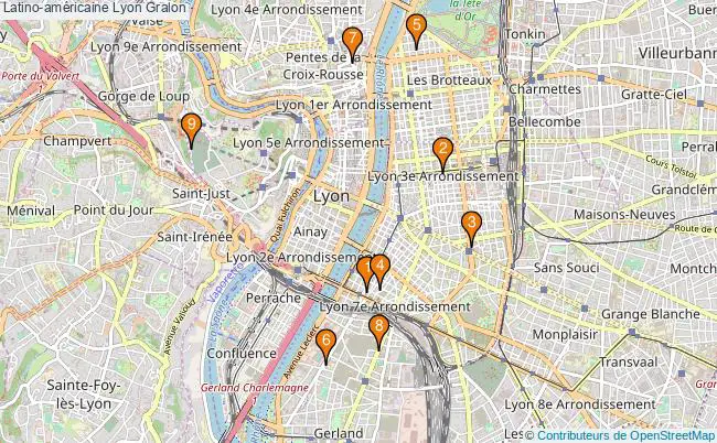 plan Latino-américaine Lyon Associations latino-américaine Lyon : 9 associations