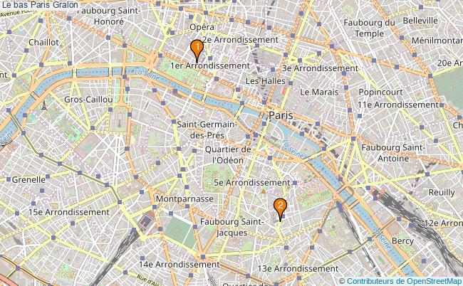 plan Le bas Paris Associations Le bas Paris : 4 associations