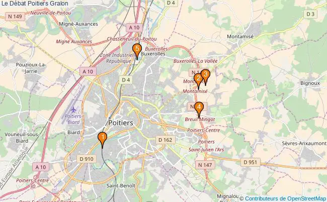 plan Le Débat Poitiers Associations Le Débat Poitiers : 7 associations