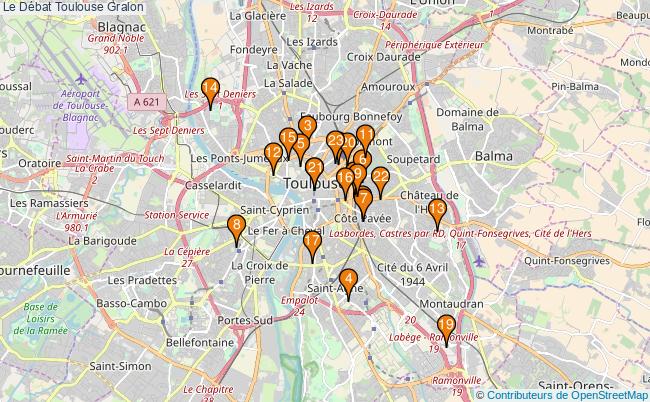plan Le Débat Toulouse Associations Le Débat Toulouse : 27 associations