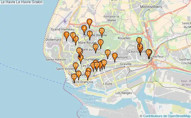 plan Le Havre Le Havre Associations Le Havre Le Havre : 57 associations