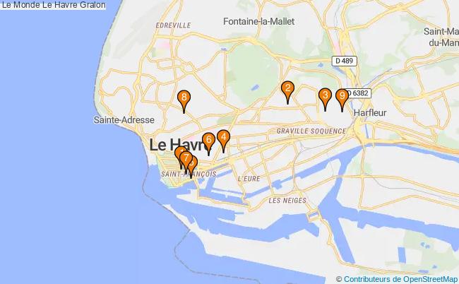 plan Le Monde Le Havre Associations Le Monde Le Havre : 9 associations