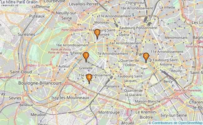 plan Le Nôtre Paris Associations Le Nôtre Paris : 3 associations