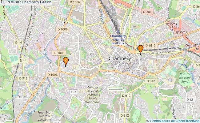 plan LE PLAISIR Chambéry Associations LE PLAISIR Chambéry : 2 associations