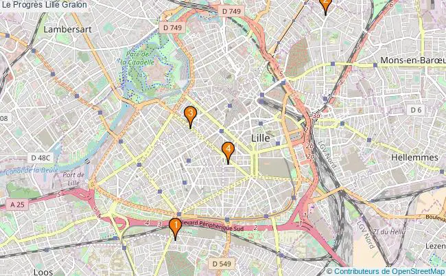 plan Le Progrès Lille Associations Le Progrès Lille : 5 associations