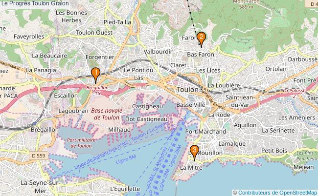plan Le Progrès Toulon Associations Le Progrès Toulon : 5 associations