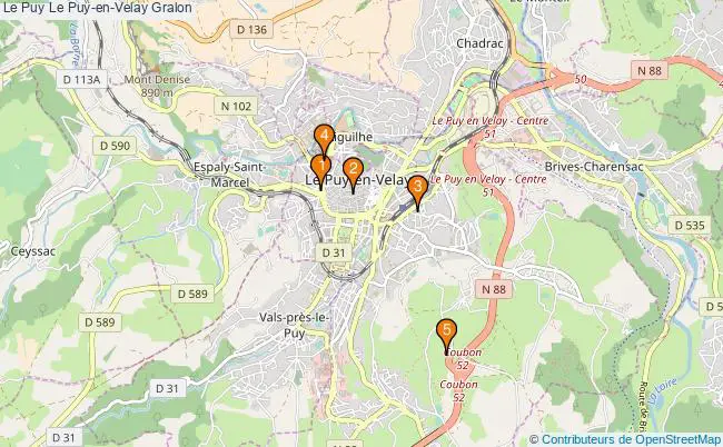 plan Le Puy Le Puy-en-Velay Associations Le Puy Le Puy-en-Velay : 7 associations