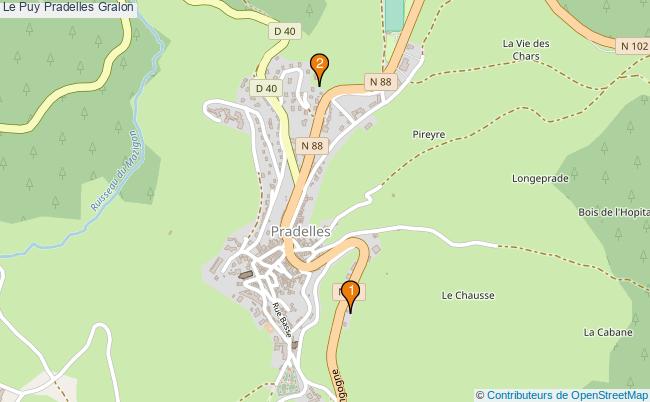 plan Le Puy Pradelles Associations Le Puy Pradelles : 1 associations