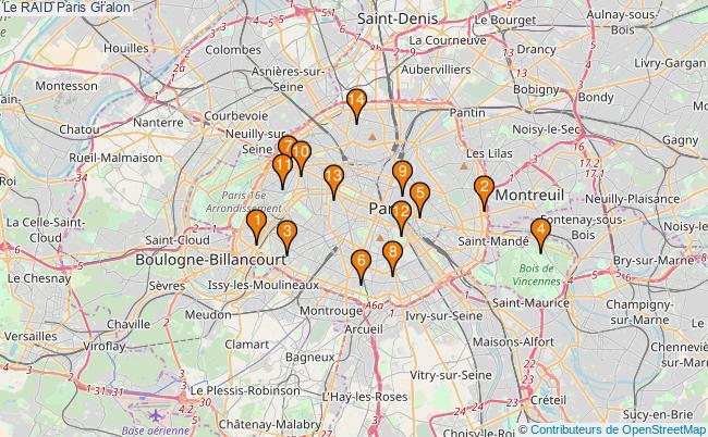 plan Le RAID Paris Associations Le RAID Paris : 15 associations