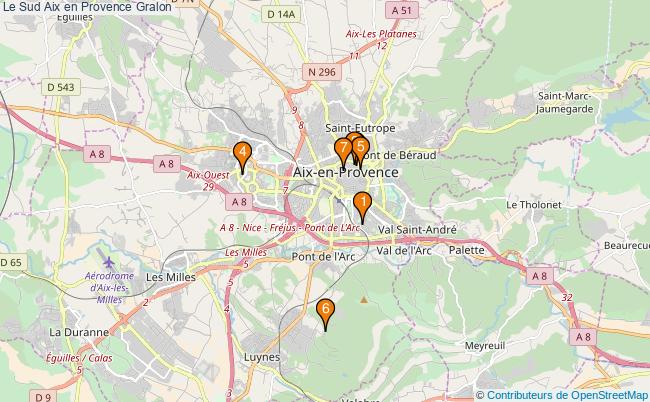plan Le Sud Aix en Provence Associations Le Sud Aix en Provence : 8 associations