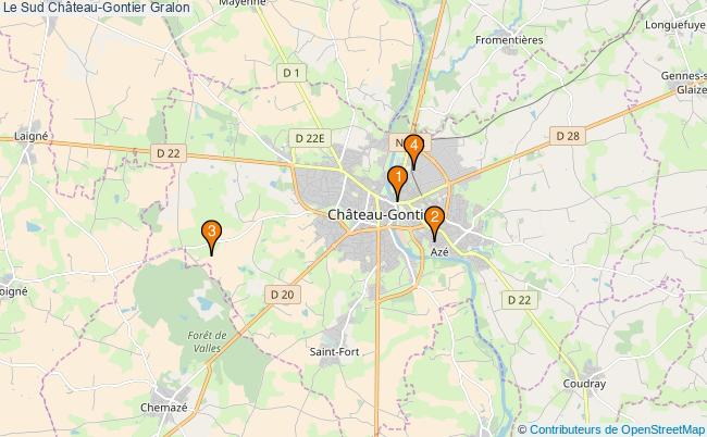 plan Le Sud Château-Gontier Associations Le Sud Château-Gontier : 4 associations