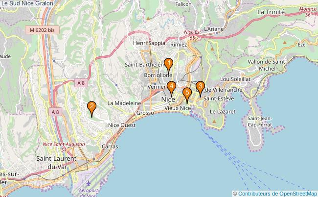 plan Le Sud Nice Associations Le Sud Nice : 6 associations