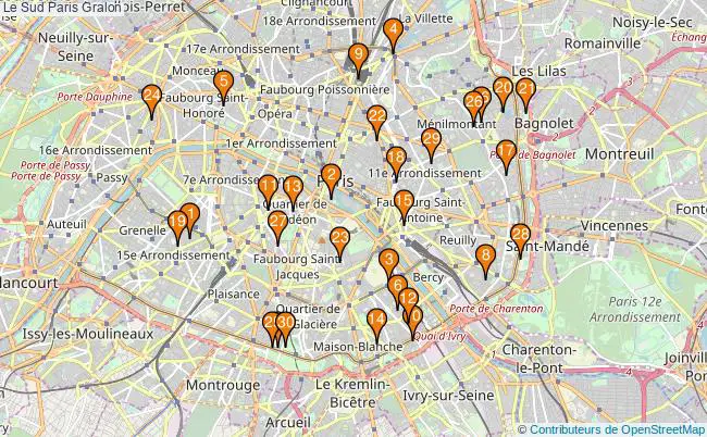 plan Le Sud Paris Associations Le Sud Paris : 40 associations