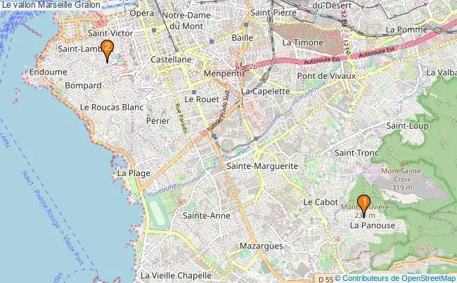 plan Le vallon Marseille Associations Le vallon Marseille : 3 associations